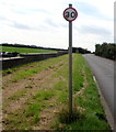 Reminder of the 30mph speed limit on the B4265 in Wick, Vale of Glamorgan in Wick (Vale of Glamorgan)