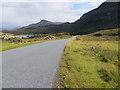 Road (A896) approaching Ob Mheallaidh in IV54 8XY