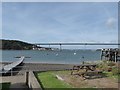 Sitting in a pub garden looking lowards the Cleddau Bridge in SA73 1PB