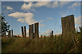 Remains of Snow Drift Fence by Disused Railway, near Newmachar, Aberdeenshire in AB21 0UD