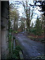 Path in the grounds of Whalley Abbey in BB7 9NY