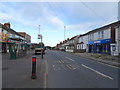 Bus stop and shelter on Moredon Road in SN2 2LW