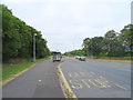 Bus stop and shelter on Highworth Road (A361) in SN25 6PD
