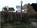 Signpost at Cantlop (Dec' 2007) in Shropshire