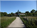 The approach to Long Meadow Cottages on the Chess Valley Walk in WD3 6BQ