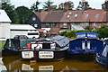 Boats in canal basin at Worsley in M28 2GR