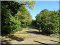 Gated entrance off Widnell Lane in Piddington