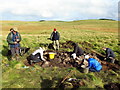 Excavating a 2nd stony mound, Fawdon Hill in NE19 1NP