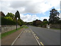 Bus stop and on Croughton Road, Aynho in OX17 3BD