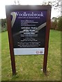 Noticeboard at the entrance to Woollensbrook Cemetery & Crematorium in EN11 9FH