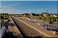 Looking south from the footbridge on Radley Station in OX14 3BL