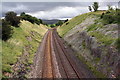 View from Bridge 188 of Settle-Carlisle Railway in cutting near Waitby in Waitby
