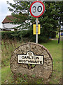 Carlton Husthwaite village sign, Butt Lane in YO7 2BH