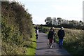 Walkers on the Brean Down Way in BS24 0AP