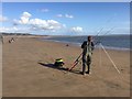Fishermen at Pembrey Burrows in SA16 0HE