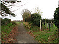 Footpath to Swanton Hill in Swanton Abbott