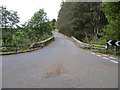 Road and bridge crossing the Burn of Canny at West Brathens in AB31 4DA