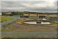 Sewage works by railway in EH21 8PS