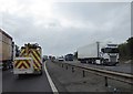 Stationary traffic on southbound A1 in WF8 3DQ