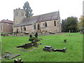 The Church of St Mary The Virgin and part of its burial ground at Goldsborough in HG5 8NS
