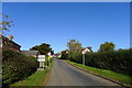 Cycle Route 63 entering Tugby on Hallaton Road in Tugby and Keythorpe