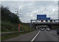 Motorway gantry at M6 junction 7, advance directions for junction 8 in B43 7AS