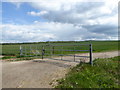 Field gate opposite Duxford Farm in CB22 4WF