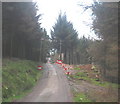 Repair site on the new road out of Nant Gwrtheyrn in LL53 6NN