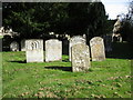 Eighteenth century headstones, Barnack churchyard in PE9 3DU