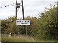 Burnt Fen Village Name sign in IP28 8EA