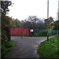 Epsom Common footpath passing the Railway Bridge in KT18 7SR