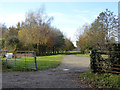 Track into Furzeley Golf Course in Furzeley Corner