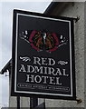 Sign for the Red Admiral Hotel near Gosforth in CA20 1BS