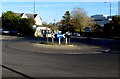 Roundabout at the junction of two A roads in Carmarthen in SA31 2HN
