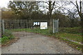 Pop's Bridge pumping station entrance gate in CO6 4DQ
