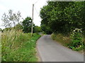 Road towards Winterbourne Monkton Church in SN4 9ET