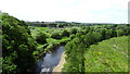 View SW from Nidd Viaduct, N of Harrogate in HG1 3EB