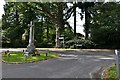 Burghclere: War memorial on an island in the middle of the road in RG20 9JS