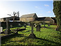 Glapthorn, churchyard and Church Farm in Glapthorn