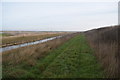 Path and borrow dyke on Wallasea Island in SS3 9XE