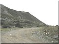 A bend in the main quarry road in LL54 5LH