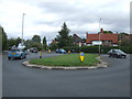 Odd roundabout on Warstones Road, Wolverhampton in WV4 4HA