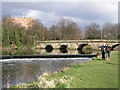 Lady Bridge and weir on River Tame in B79 7LL