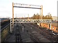 Lighting gantries above rail sidings in BS11 9HW