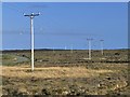 Power lines to the south of Loch Roisneabhat, Isle of Lewis in HS2 0SD