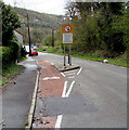Cycle lane at the edge of the B4434, Clyne in SA11 4ES