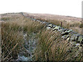 A drystone dyke and electric fence in DG13 0HL
