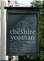 Sign for the Cheshire Yeoman, Ellesmere Port in CH66 4QR