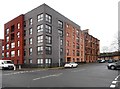 Flats at the corner of Harmsworth Street and Byron Street in G11 6HZ