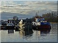 Vessels at Rawcliffe Bridge canal basin -on the Aire and Calder Navigation Canal in DN14 8SN